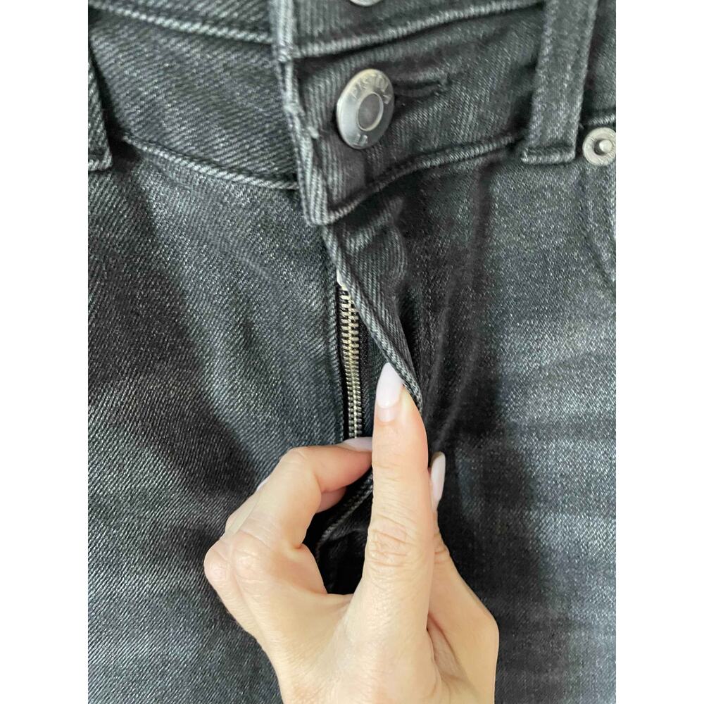 Pistola x Revolve Skinny High Rise Raw Hem Denim Jeans Black Gray Size 26 NEW - Picture 4 of 9